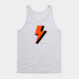 Orange and Black Lightning Bolt Tank Top